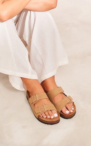 Womens Taupe Faux Suede Round Toe Buckle Sandals - - 3 - NastyGal UK (+IE) - Modalova