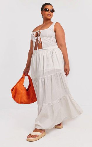 Womens Plus Linen Look Tiered Maxi Skirt - 16 - NastyGal UK (+IE) - Modalova