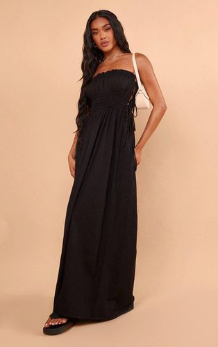 Womens Linen Look Elasticated Tie Bow Maxi Dress - 12 - NastyGal UK (+IE) - Modalova