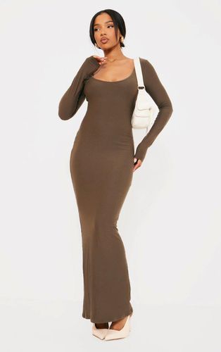 Womens Khaki Soft Touch Scoop Neck Long Sleeve Midaxi Dress - - 8 - NastyGal UK (+IE) - Modalova
