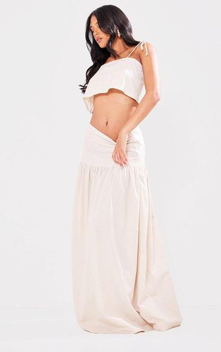 Womens Tall Stone Linen Look Floaty Maxi Skirt - - 6 - NastyGal UK (+IE) - Modalova