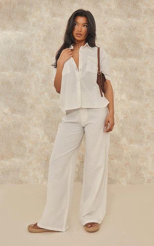 Womens Linen Look High Waisted Tailored Trouser - 8 - NastyGal UK (+IE) - Modalova