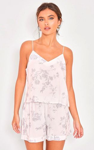 Womens French Floral Woven Cami And Short Pj Set - L - NastyGal UK (+IE) - Modalova