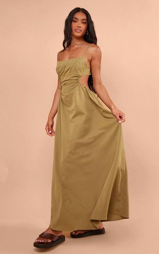 Womens Olive Cut Out Back Maxi Dress - - 4 - NastyGal UK (+IE) - Modalova