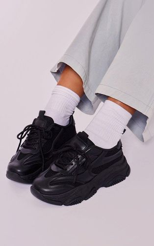 Womens Tonal Mesh Contrast Ultra Chunky Sole Trainers - 4 - NastyGal UK (+IE) - Modalova