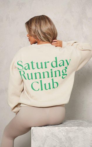 Womens Cream Saturday Morning Run Puff Print Sweatshirt - - L - NastyGal UK (+IE) - Modalova