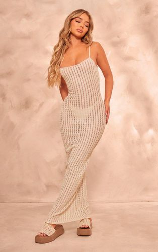 Womens Cream Textured Strappy Maxi Dress - - 14 - NastyGal UK (+IE) - Modalova