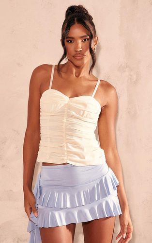 Womens Cream Chiffon Extreme Ruched Cami Top - - 12 - NastyGal UK (+IE) - Modalova