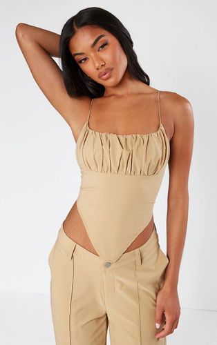 Womens Olive Tailored Woven Ruched Front Corset - - 4 - NastyGal UK (+IE) - Modalova