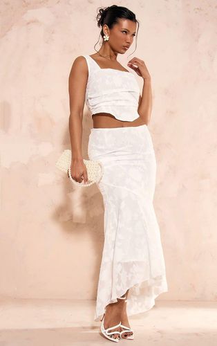 Womens Textured Woven Low Rise Fishtail Maxi Skirt - 4 - NastyGal UK (+IE) - Modalova