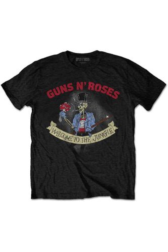 Vintage Skeleton Cotton T-Shirt - - S - Guns N Roses - Modalova