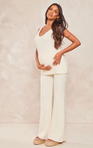 Womens Maternity Cream Popcorn Knitted High Waisted Trousers - - 12 - NastyGal UK (+IE) - Modalova