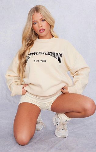 Womens Cream Embroidered Oversized Sweatshirt - - L - NastyGal UK (+IE) - Modalova