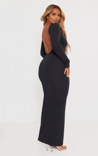 Womens Shape Crinkle Rib Low Back Maxi Dress - 6 - NastyGal UK (+IE) - Modalova