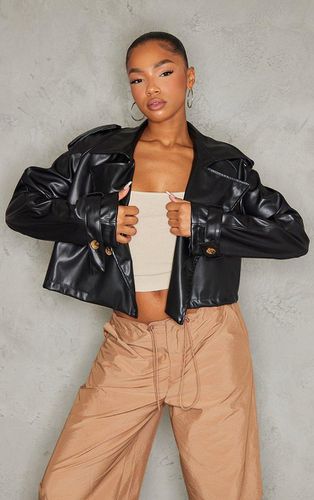 Womens Faux Leather Cropped Trench - 4 - NastyGal UK (+IE) - Modalova