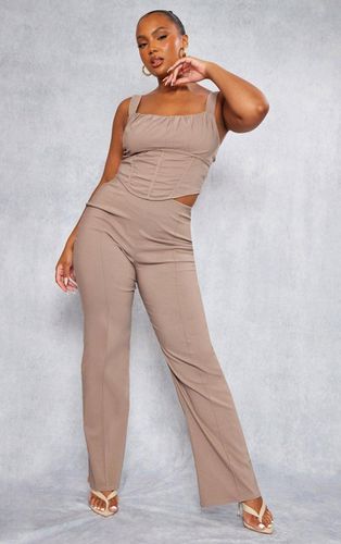 Womens Plus Taupe Seam Detail Bengaline Trousers - - 20 - NastyGal UK (+IE) - Modalova