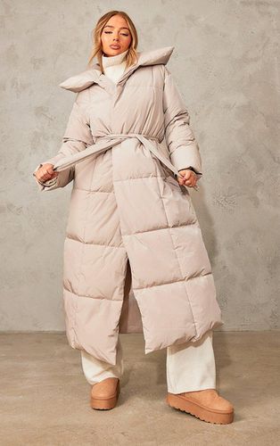 Womens Stone Oversized Square Quilted Maxi Puffer Coat - - XL - NastyGal UK (+IE) - Modalova