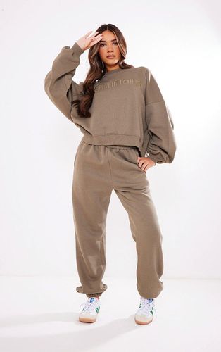 Womens Khaki Embroidered Boxy Sweatshirt - - XS - NastyGal UK (+IE) - Modalova