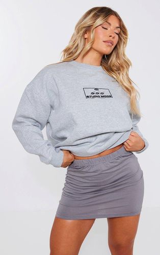 Womens Marl Studio Mode Embroidered Sweatshirt - S - NastyGal UK (+IE) - Modalova