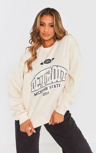 Womens Cream Detroit Print Sweatshirt - - XS - NastyGal UK (+IE) - Modalova