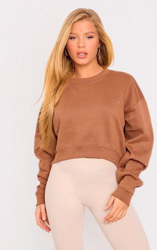 Womens Mocha Studio Mode Embroidered Cropped Sweatshirt - - XL - NastyGal UK (+IE) - Modalova