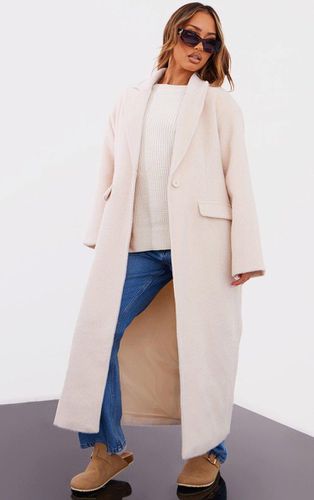Womens Petite Camel Brushed Wool Look Oversized Drop Shoulder Coat - - 2 - NastyGal UK (+IE) - Modalova