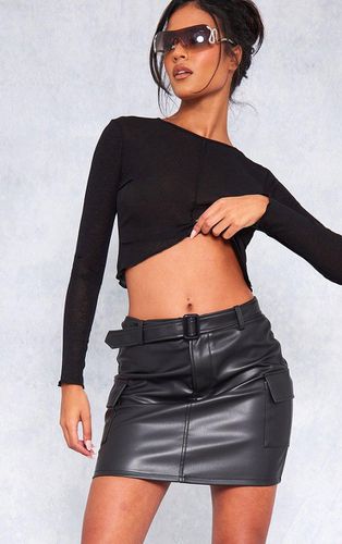 Womens Tall Faux Leather Belted Micro Mini Skirt - 8 - NastyGal UK (+IE) - Modalova