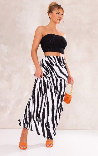 Womens Zebra Printed Plisse Maxi Skirt - 4 - NastyGal UK (+IE) - Modalova
