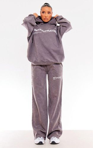 Womens Washed Charcoal Print Oversized Wide Leg Joggers - - XS - NastyGal UK (+IE) - Modalova