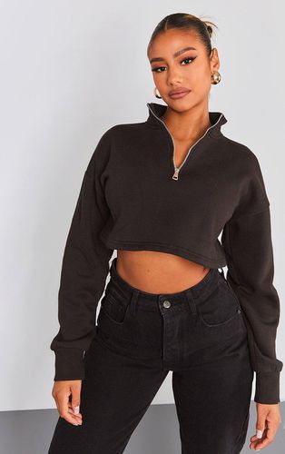 Womens High Neck Zip Up Cropped Sweatshirt - XS - NastyGal UK (+IE) - Modalova