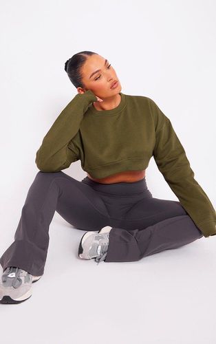 Womens Khaki Curve Hem Cropped Sweatshirt - - XS - NastyGal UK (+IE) - Modalova