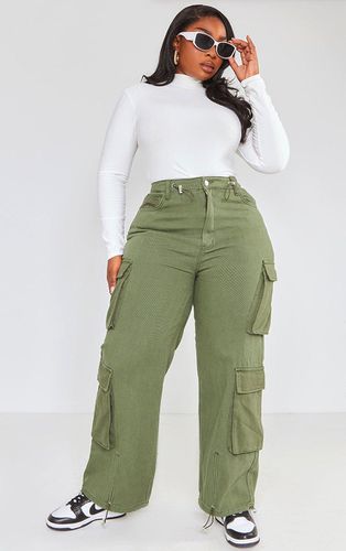 Womens Plus Khaki Cargo Toggle Hem Jeans - - 16 - NastyGal UK (+IE) - Modalova