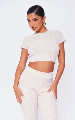 Womens Petite Stone Luxe Knit Tie Back Crop Top - - L - NastyGal UK (+IE) - Modalova