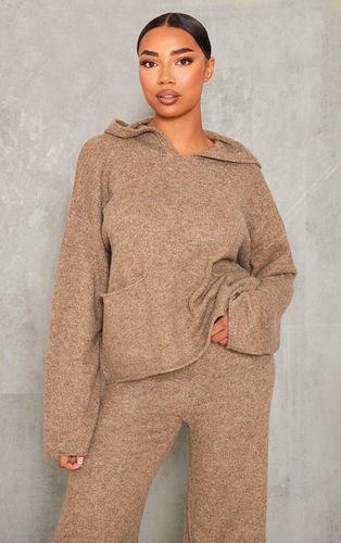 Womens Tall Taupe Luxe Knit Pocket Hooded Jumper - - S - NastyGal UK (+IE) - Modalova