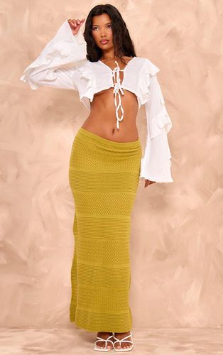 Womens Olive Contrast Panel Knit Maxi Skirt - - XS - NastyGal UK (+IE) - Modalova