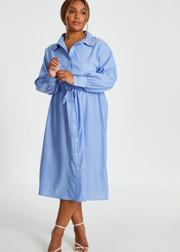 Womens Curve Pin Stripe Midi Shirt Dress - - 16 - NastyGal UK (+IE) - Modalova