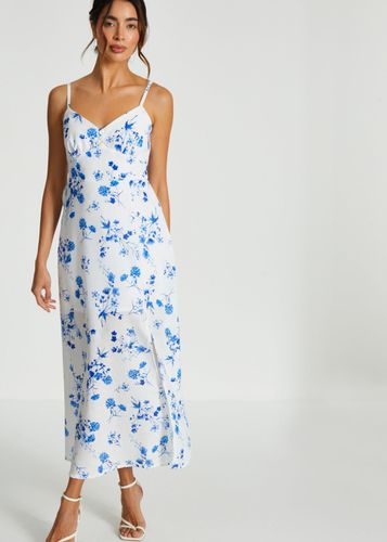 Womens Floral Linen Look Midaxi Dress - - 16 - NastyGal UK (+IE) - Modalova