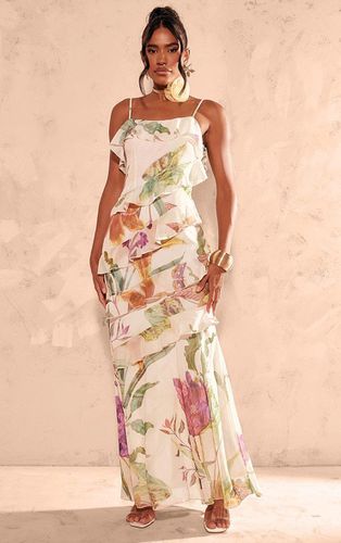 Womens Floral Chiffon Extreme Frill Maxi Dress - 10 - NastyGal UK (+IE) - Modalova