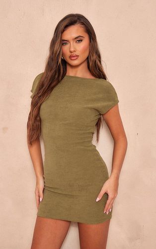 Womens Olive Towelled Cap Sleeve Backless Bodycon Dress - - 14 - NastyGal UK (+IE) - Modalova