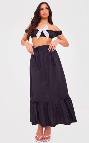 Womens Cotton Poplin Bow Detail Maxi Skirt - 10 - NastyGal UK (+IE) - Modalova