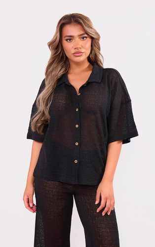 Womens Textured Button Front Shirt - 12 - NastyGal UK (+IE) - Modalova