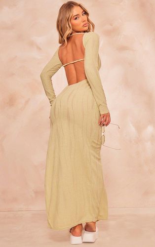 Womens Olive Towelling Scoop Back Maxi Dress - - 6 - NastyGal UK (+IE) - Modalova