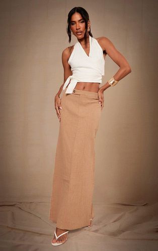 Womens Premium Linen Split Back Detail Maxi Skirt - 6 - NastyGal UK (+IE) - Modalova