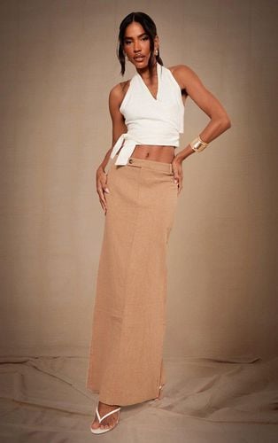 Womens Premium Linen Split Back Detail Maxi Skirt - 10 - NastyGal UK (+IE) - Modalova
