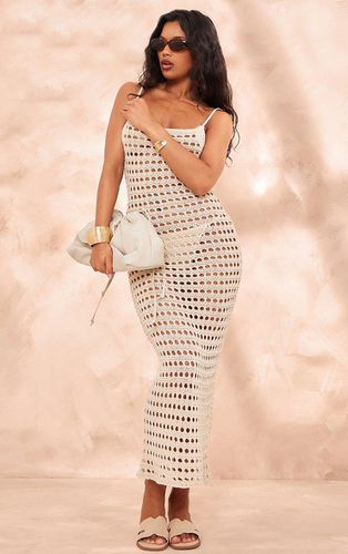 Womens Stone Crochet Strappy Maxi Dress - - S - NastyGal UK (+IE) - Modalova