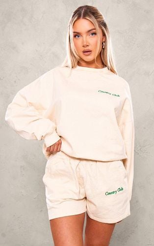 Womens Cream Embroidered Country Club Washed Sweatshirt - - XL - NastyGal UK (+IE) - Modalova