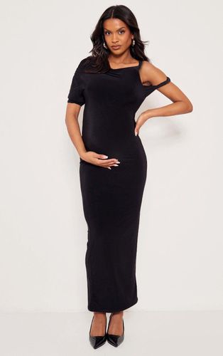 Womens Maternity Slinky Twist Shoulder Detail Maxi Dress - 10 - NastyGal UK (+IE) - Modalova