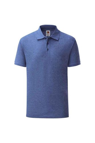 Pique Polo Shirt - Blue - XXL - Fruit of the Loom - Modalova
