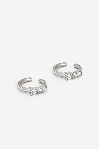 Womens Silver Ear Cuffs With Three Stones - - One Size - NastyGal UK (+IE) - Modalova