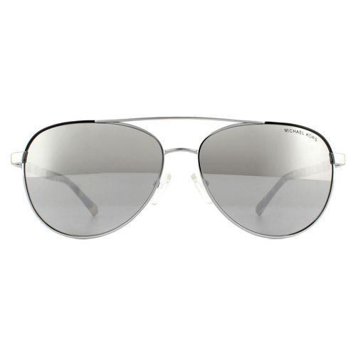 Womens Aviator Silver Silver Mirror Sunglasses - - One Size - Michael Kors - Modalova